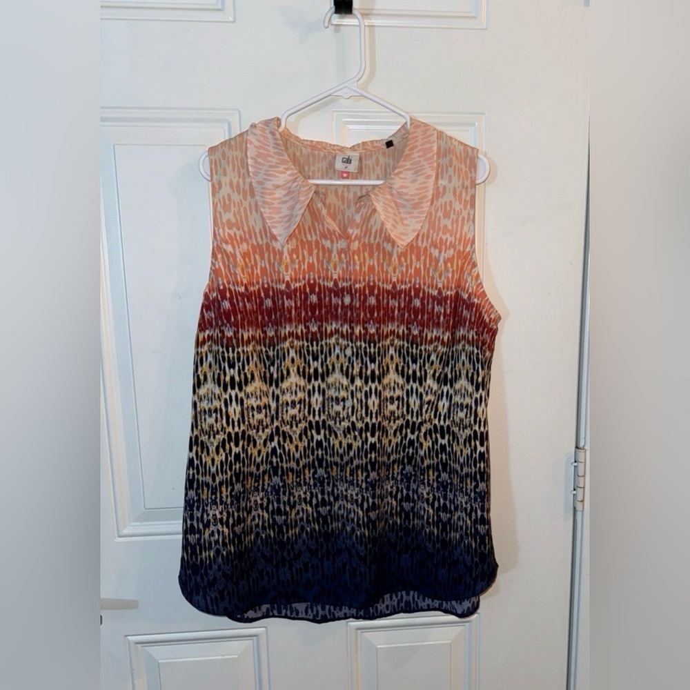 CAbi Size XL Love Sleeveless Ombre - Peter Pan Collar